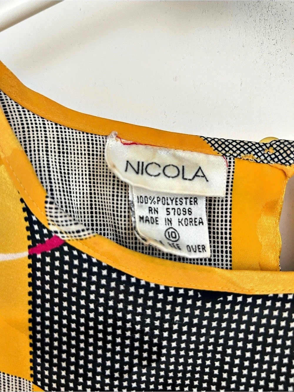 Vintage yellow patchwork blouse - Picture 3 of 3